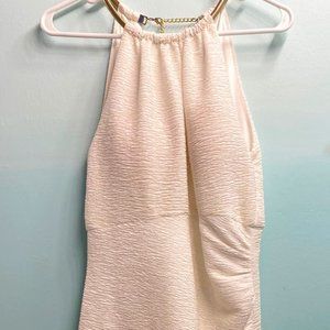 White Dress with Gold accents and Sparkles